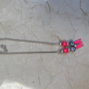 Kids Pink letter M necklace